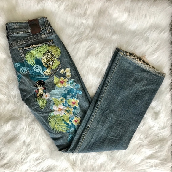 Marlow Jeans Vintage Marlow Jeans Embroidered Asian Tiger 275